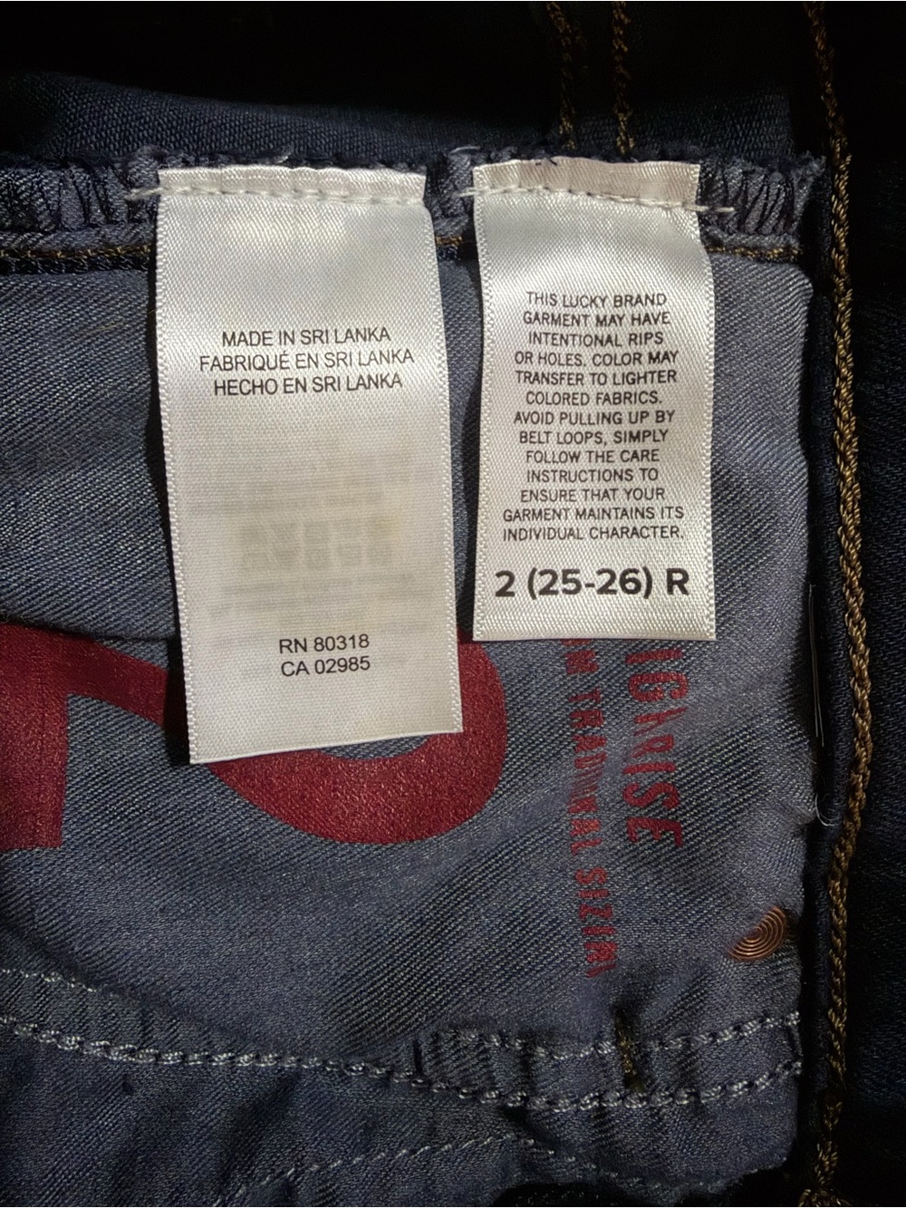 Lucky Brand Uni High Rise Bootcut Jeans Dark Wash Size 2 / 25-26 Regular NWOT - Picture 7 of 9